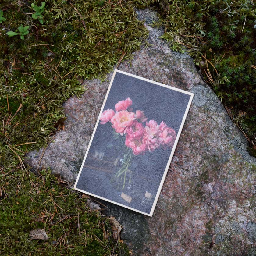 Puinen kortti Kreetta Järvenpää Plywood Print Few Things I like A6 postikortti