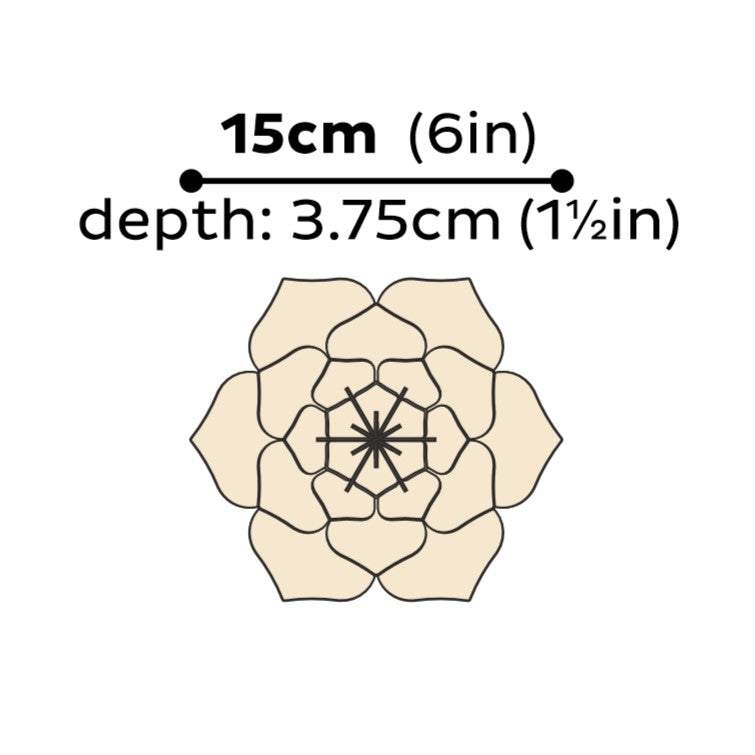 Dekorative Blume aus Holz, Lovi, 15 cm, nachhaltige Blume, The Finland Shop