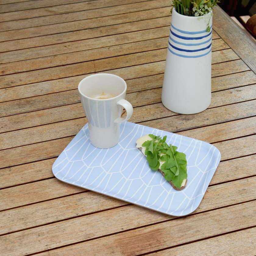 Suomalainen Olki tarjotin, koivuvaneria, sininen, Sagalaga design