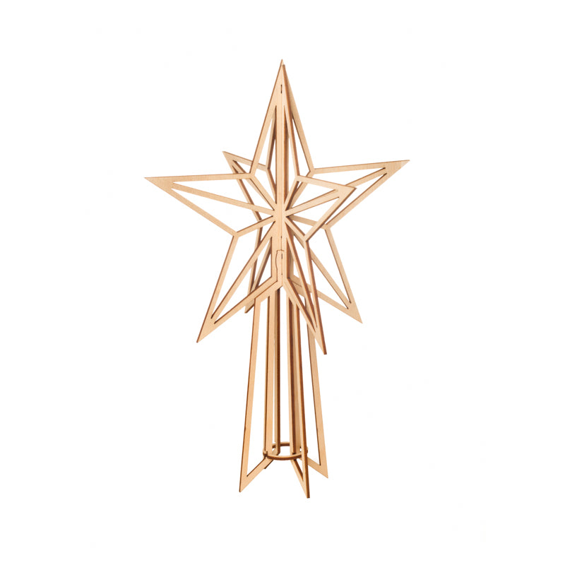 Joulukuusen latvatähti puinen joulu koriste Valona design