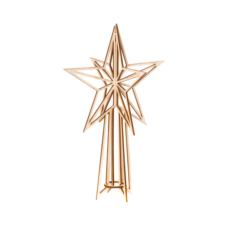 Joulukuusen latvatähti puinen joulu koriste Valona design