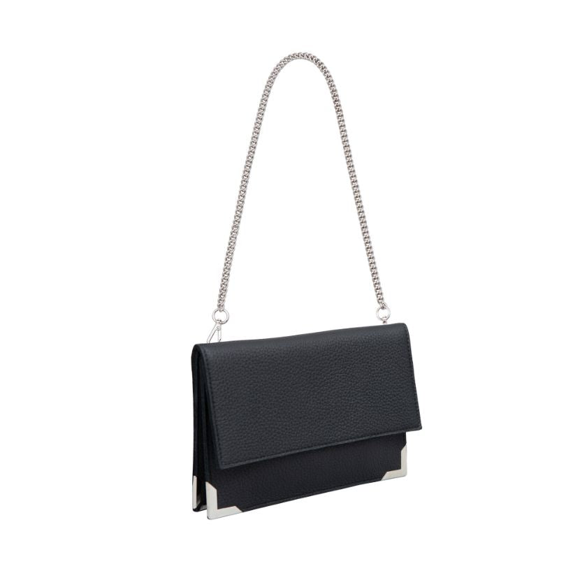 Välke Elchleder Handtasche, schwarz