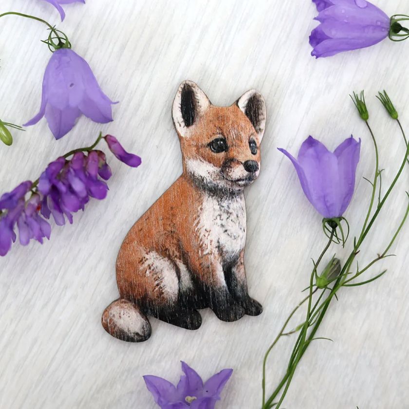 Süße Piitu-Hase Magnet für Kühlschrank aus Holz, Nenni & Friends aus Finnland