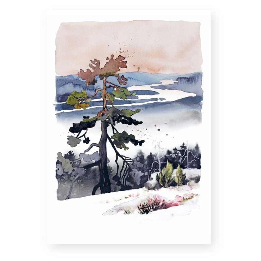 Luonto juliste suomalainen maisema Kuninkaanlaavu Ounasjoki Rovaniemi Ester Visual