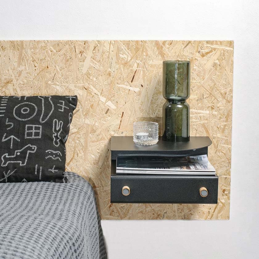 kotimainen teras hylly yöpöytä seinähylly musta suomalainen design pauliina rundgren handicrafts