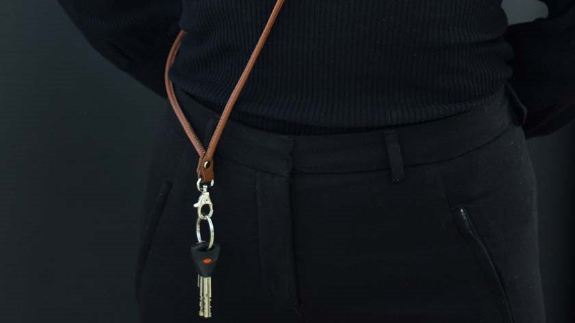 Pitkä avainnauha nahkainen kotimainen