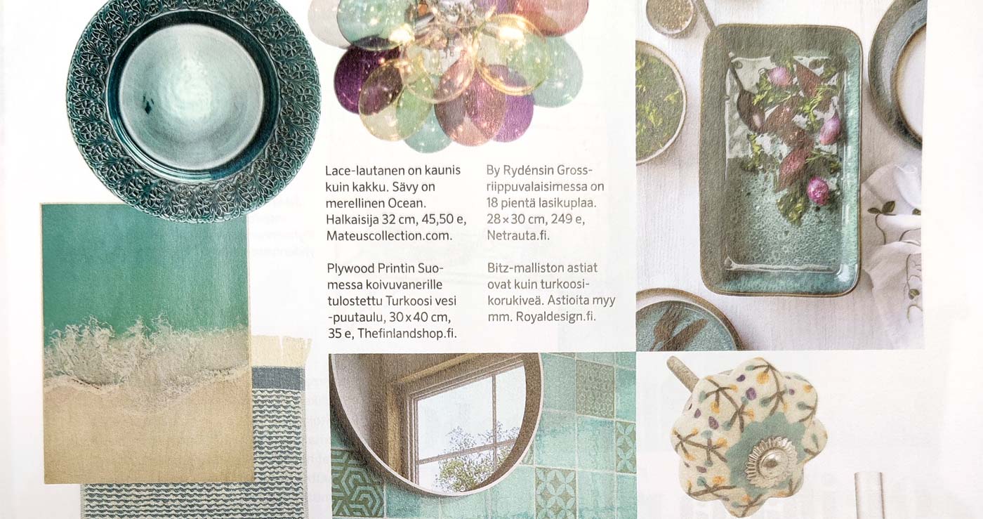 Unelmien Talo & Koti, Turkoosi Vesi puutaulu