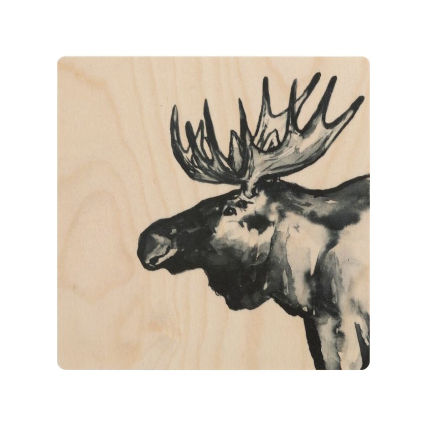 Elch Topfuntersetzer aus finnische Birke, hergestellt in Finnland, Miiko Design