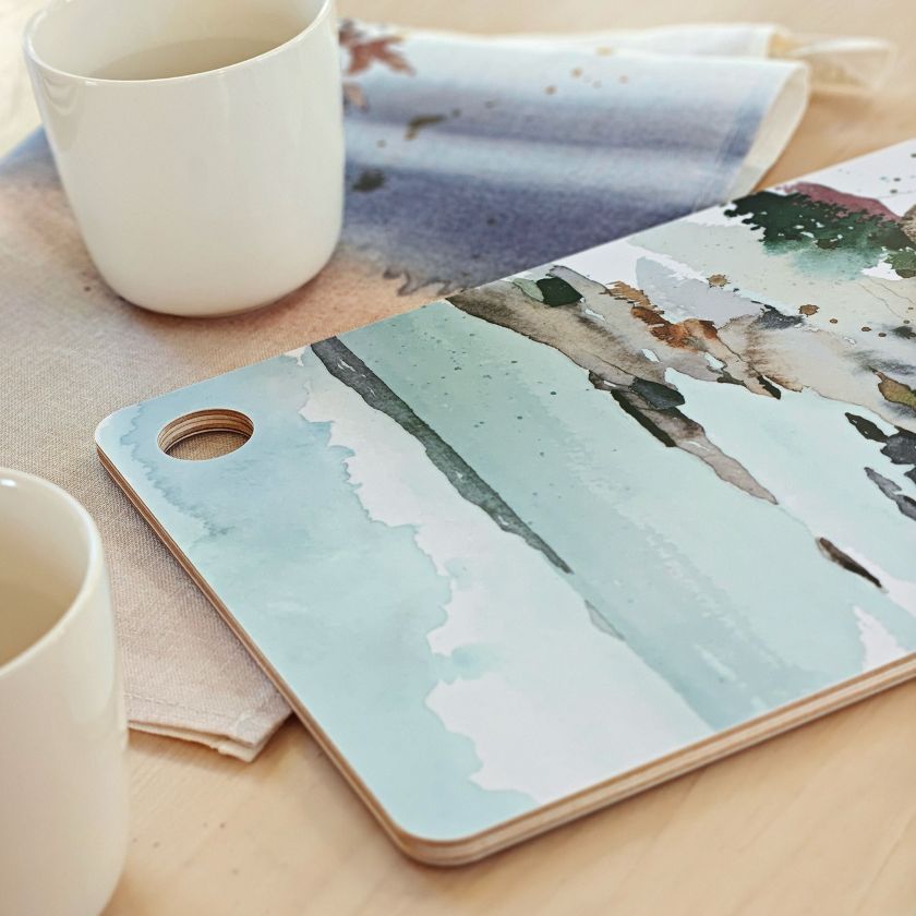 Felsen am Strand Schneidebrett aus finnische Birke, Skandinavische Design für Küche und Tisch, Topfuntersetzer, The Finland Shop