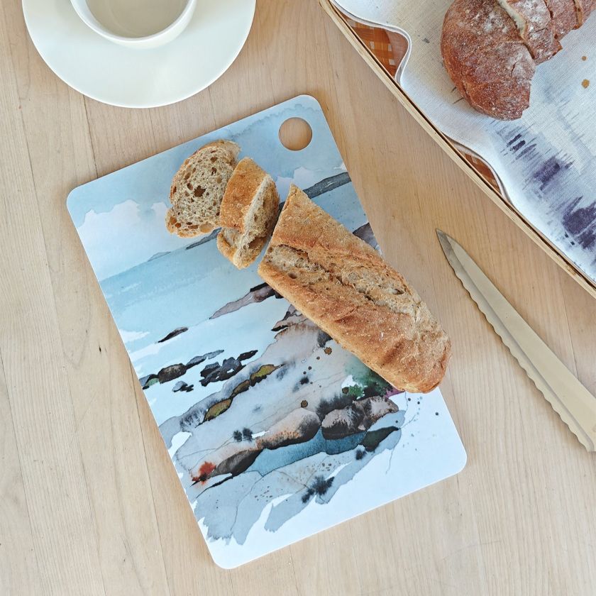 Felsen am Strand Holzbrett aus finnische Birke, Skandinavische Design für Küche und Tisch, The Finland Shop