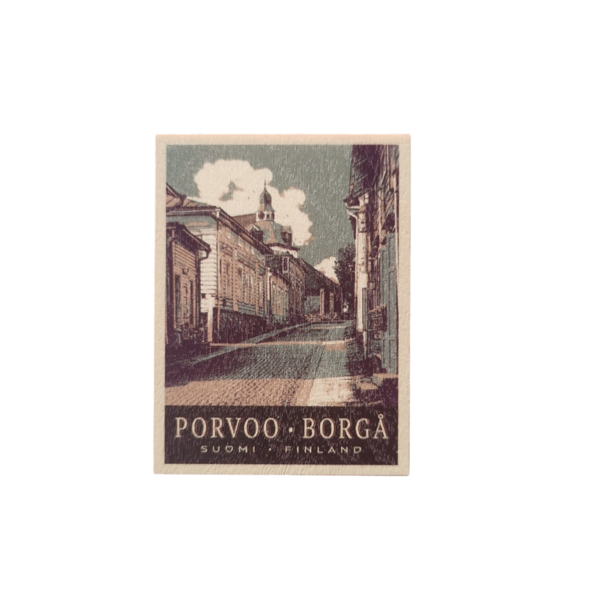 Porvoo Altstadt in Finnland Bild auf ein Magnet für Kühlschrank oder ähnliches, The Finland Shop