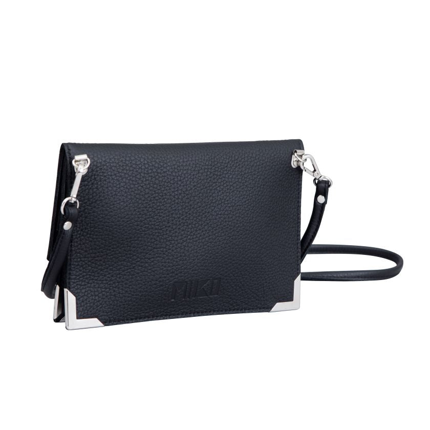 Välke Elchleder Handtasche, schwarz