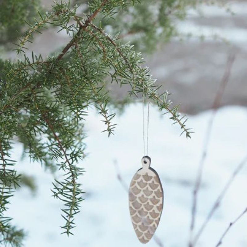 Nachhaltige Weihnachtsanhänger aus Birken-Sperrholz – nordische Naturdeko von The Finland Shop