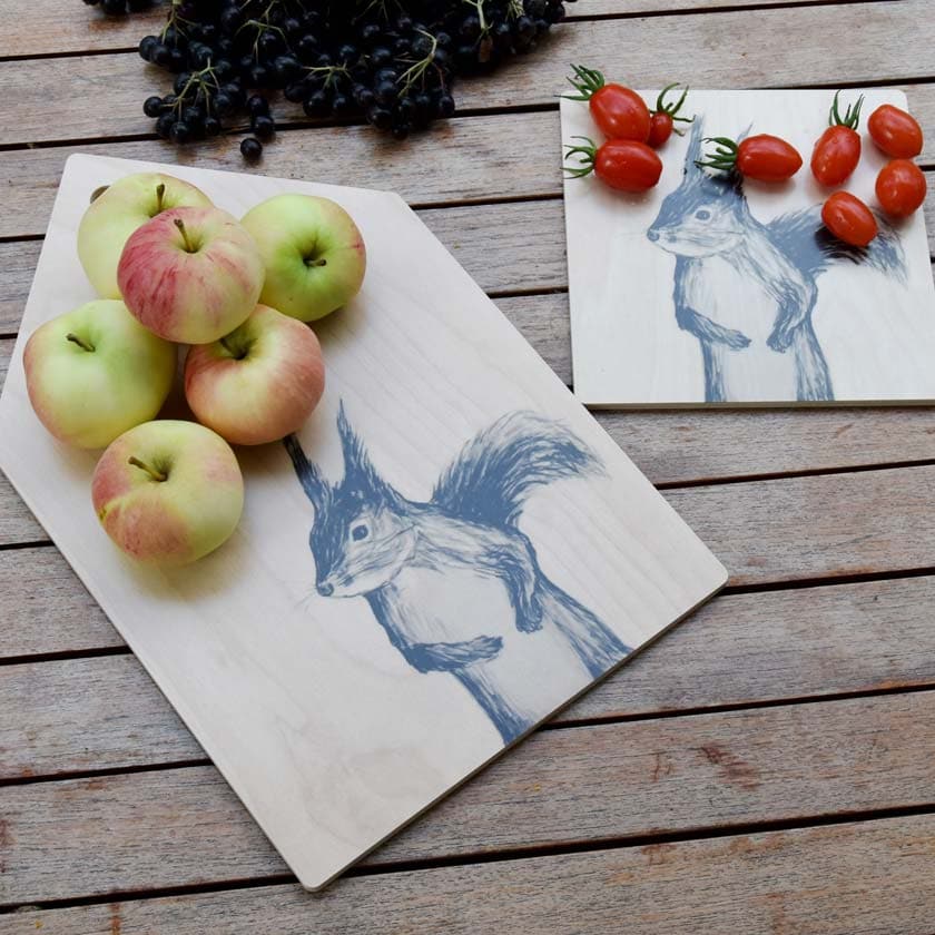 Miiko design Orava puinen leikkuulauta talon mallinen