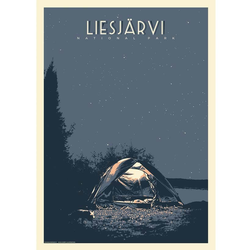 Liesjärvi Suomen kansallispuisto juliste