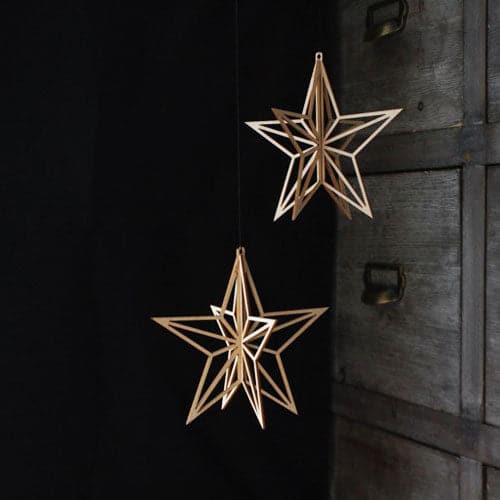 Valona design Koivukristalli tähti puunvärinen