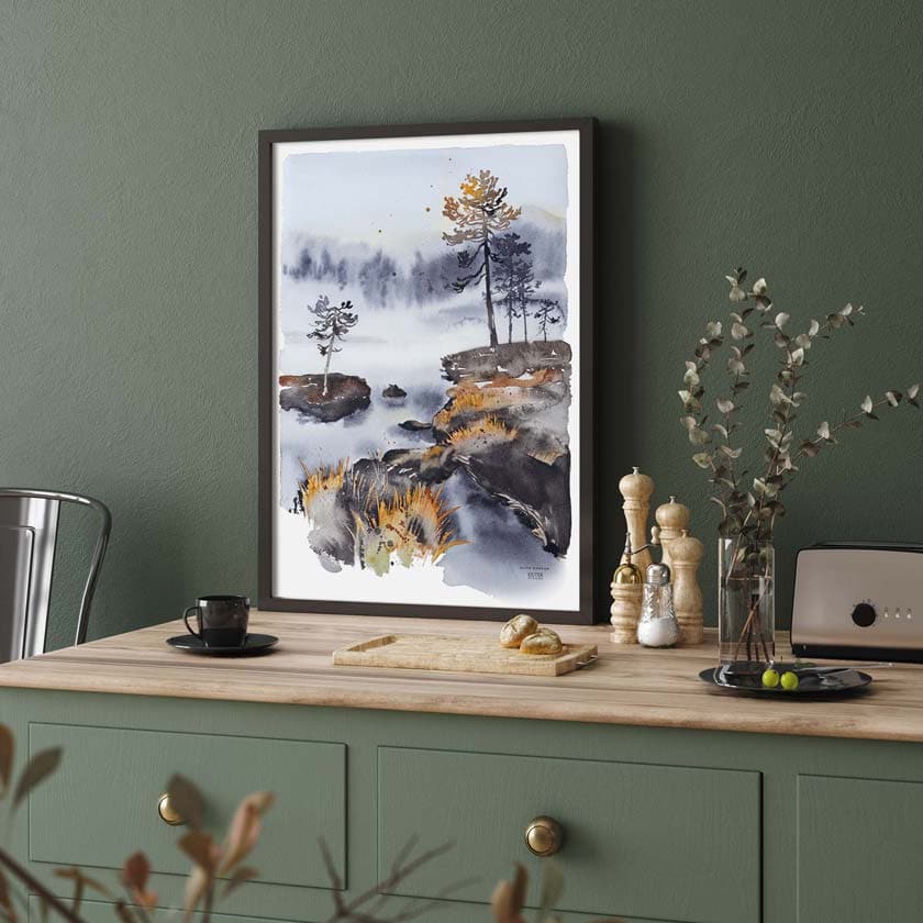 Erämaan reunalla juliste ester visual suomalainen design the finland shop maisema