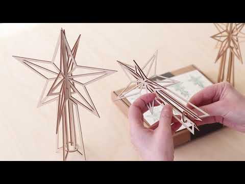 Näin kokoat Valonan puisen joulukuusen latvatähden