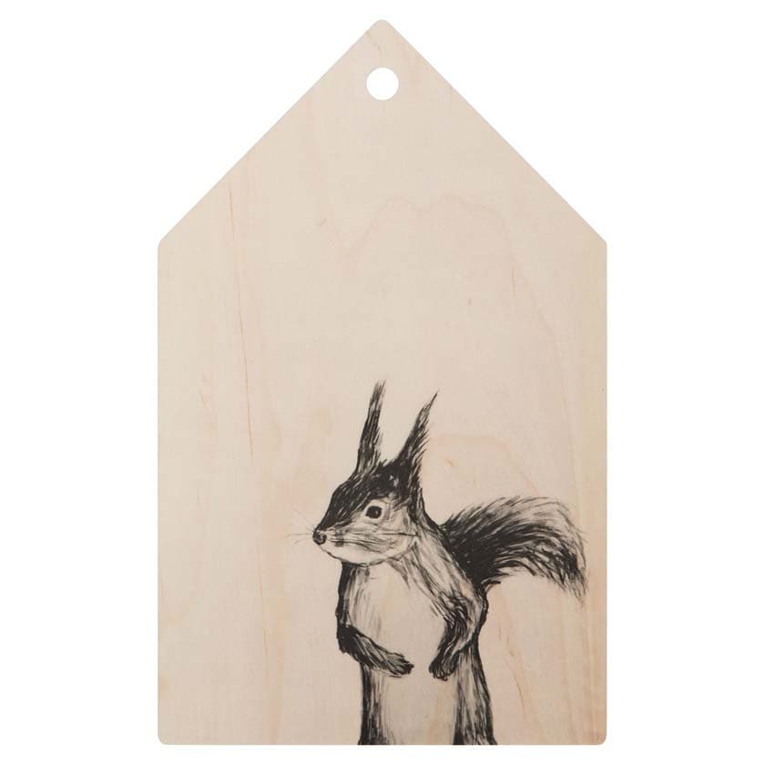Miiko design Orava puinen leikkuulauta talon mallinen